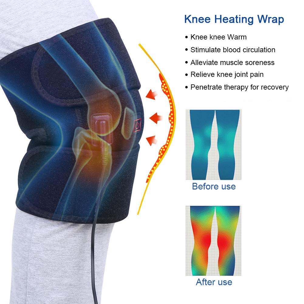 Electric Knee Pad USB Heating Pad for Arthritis Knee Pain Relief Heated Therapy Recovery Health Care