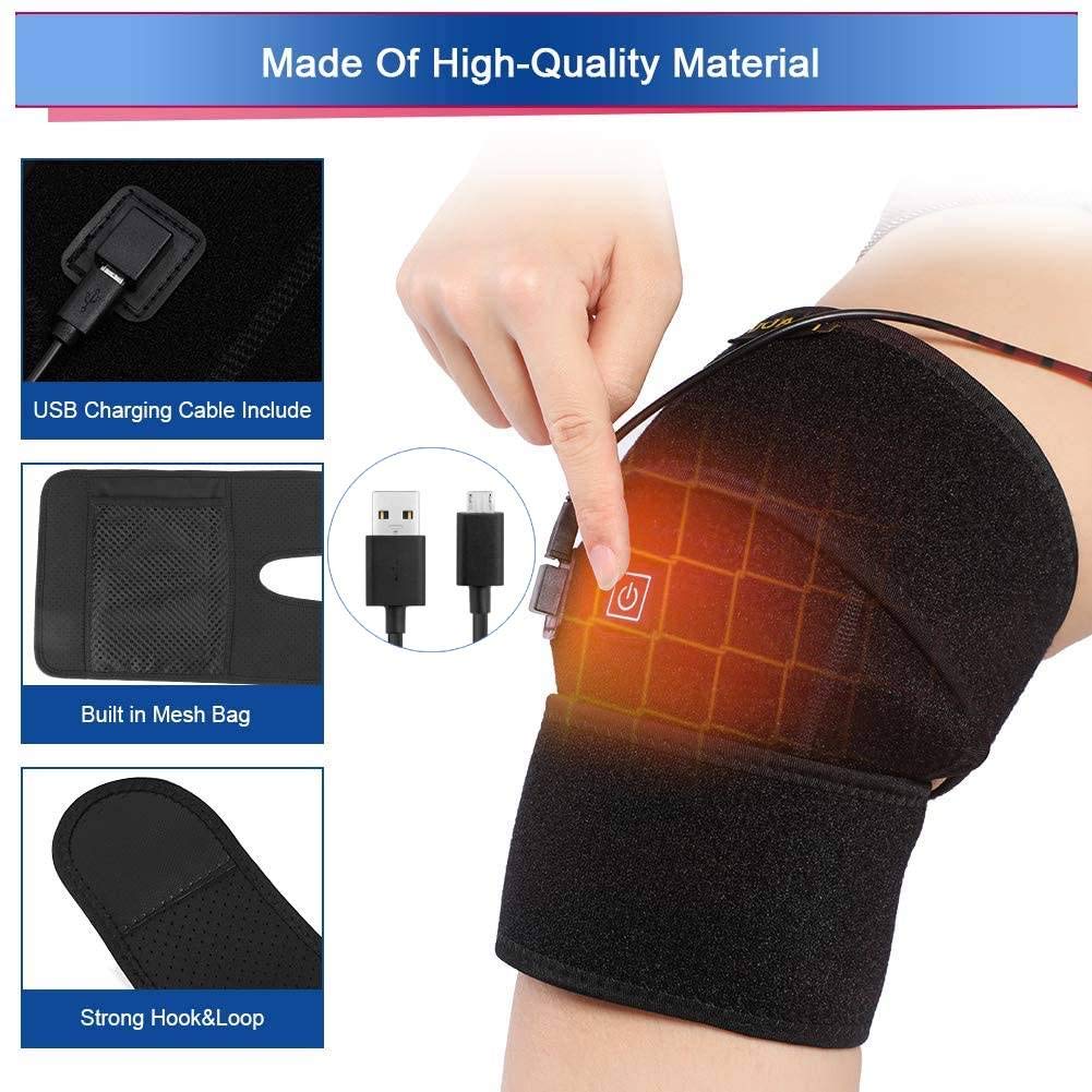 Electric Knee Pad USB Heating Pad for Arthritis Knee Pain Relief Heated Therapy Recovery Health Care