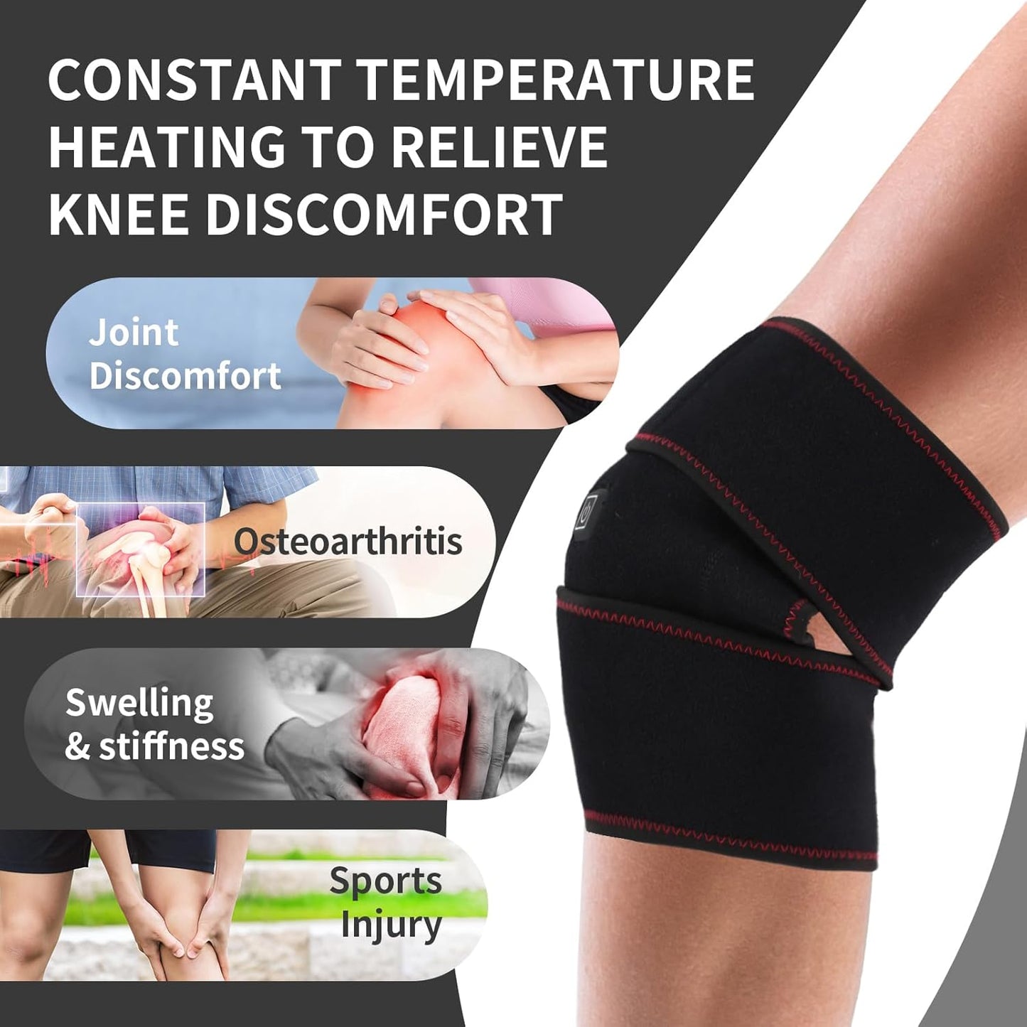 Electric Knee Pad USB Heating Pad for Arthritis Knee Pain Relief Heated Therapy Recovery Health Care