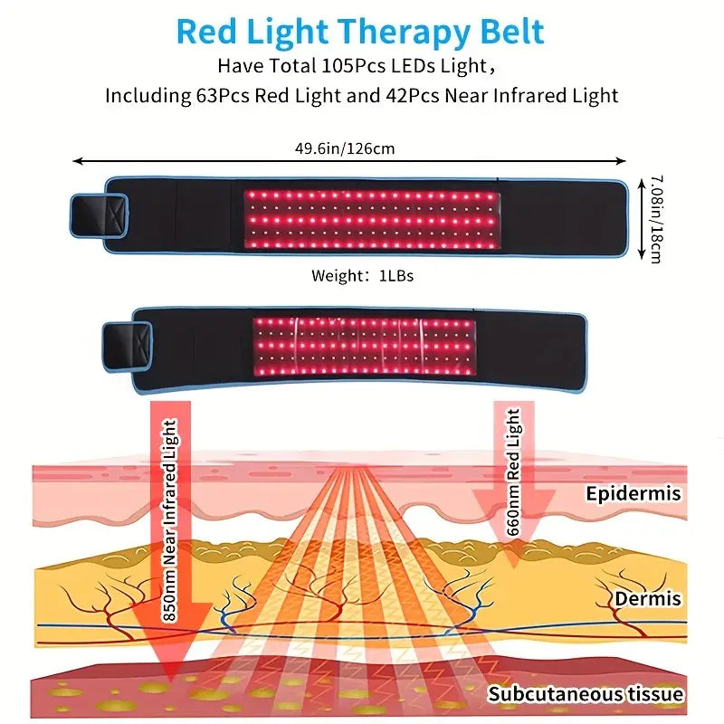 Red Light Therapy Belt for Pain Relief and Body Sculpting